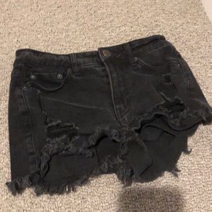 Aeropostale Distressed High Waisted Shorts